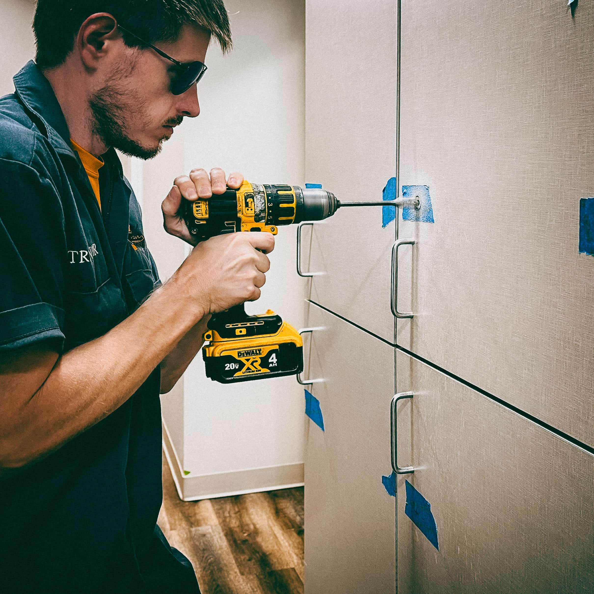 Cabinet Lock Installation