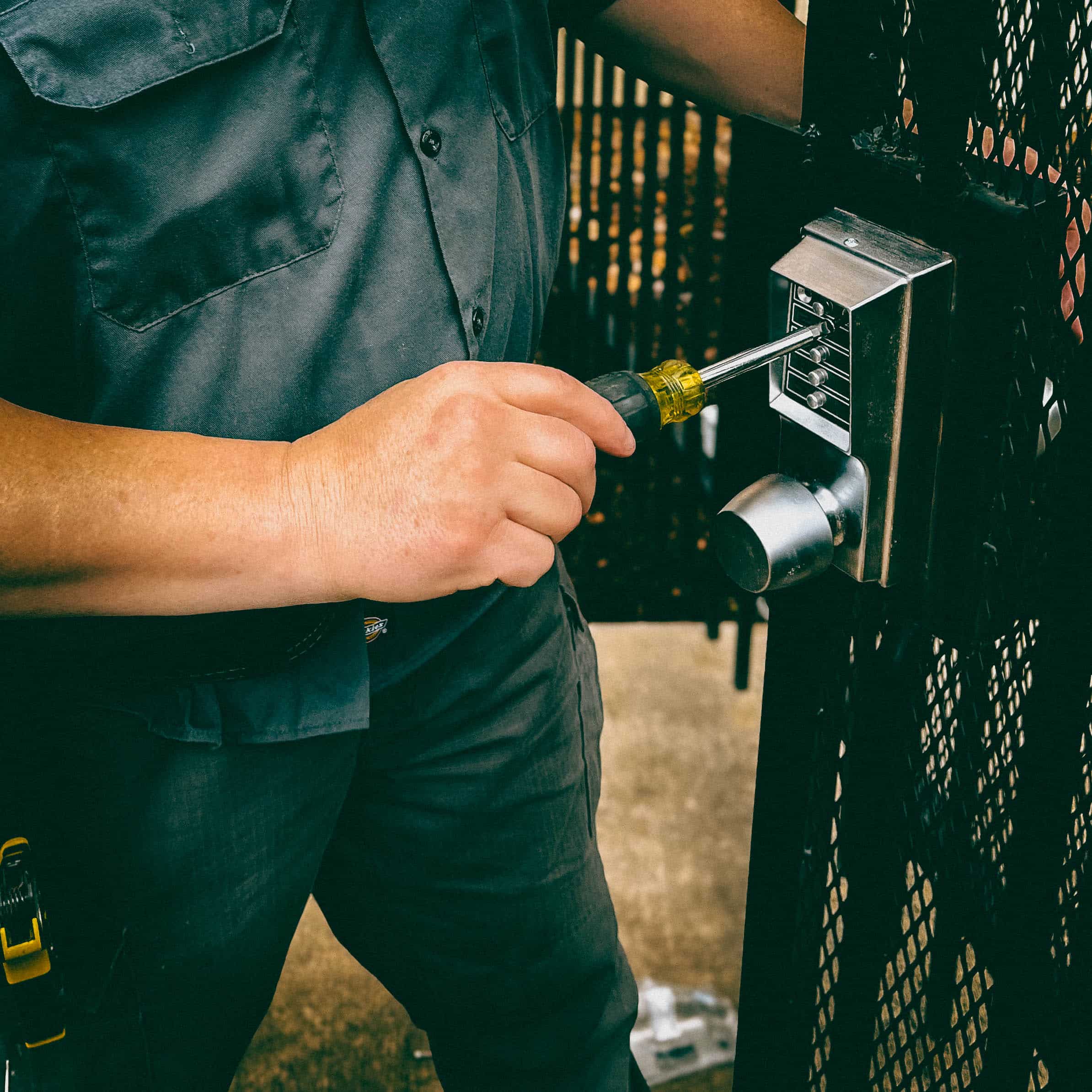 mechanical push button lock