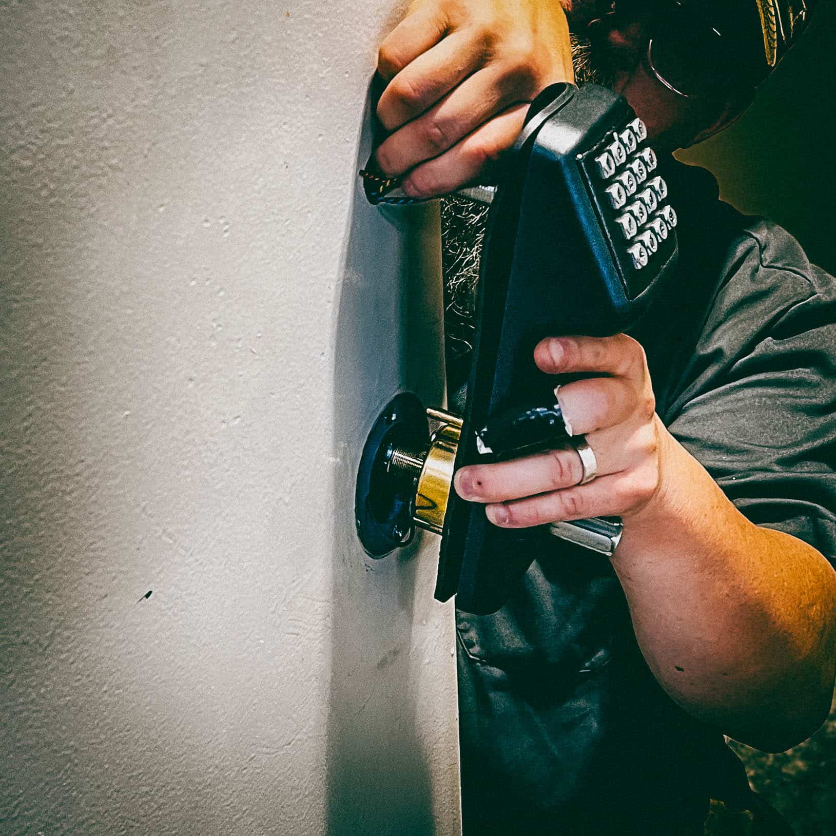 access control keypad installation